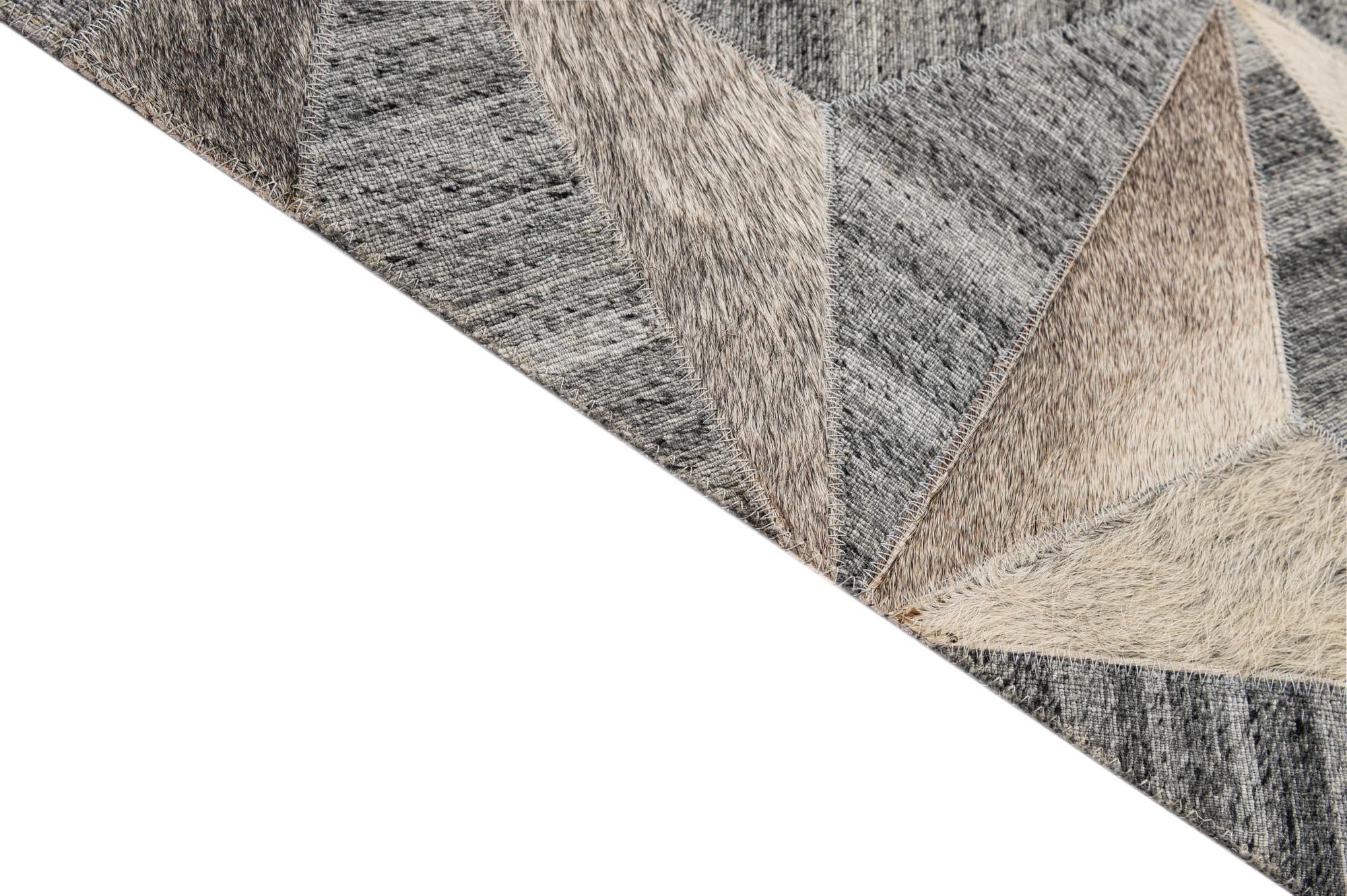5' x 7' 9 Cowhide - Patchwork Rug