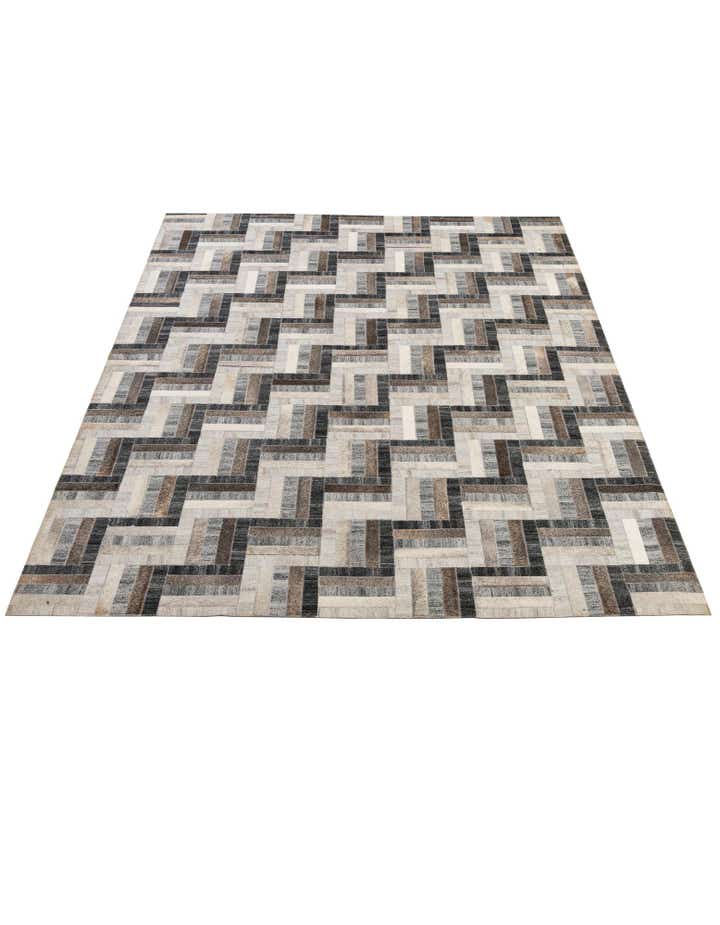 5' 3 x 7' 5 Cowhide - Patchwork Rug