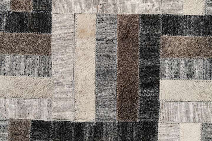 5' 3 x 7' 5 Cowhide - Patchwork Rug