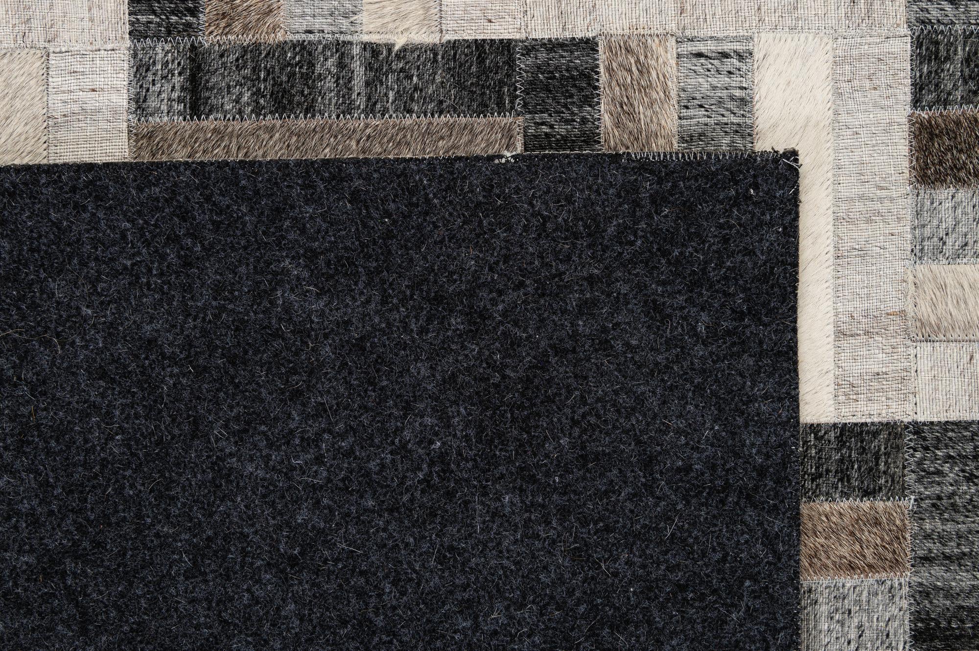 5' 3 x 7' 5 Cowhide - Patchwork Rug
