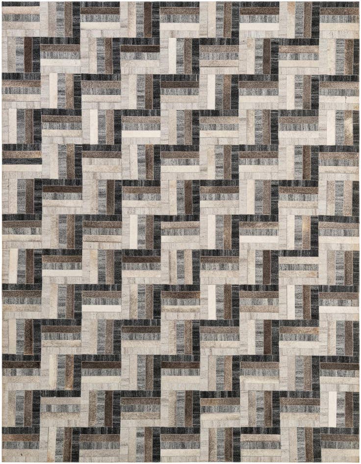 Detail image of 5' 3 x 7' 5 Cowhide - Patchwork Rug