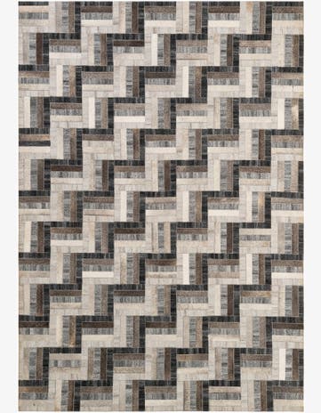 5' 3 x 7' 5 Cowhide - Patchwork Rug