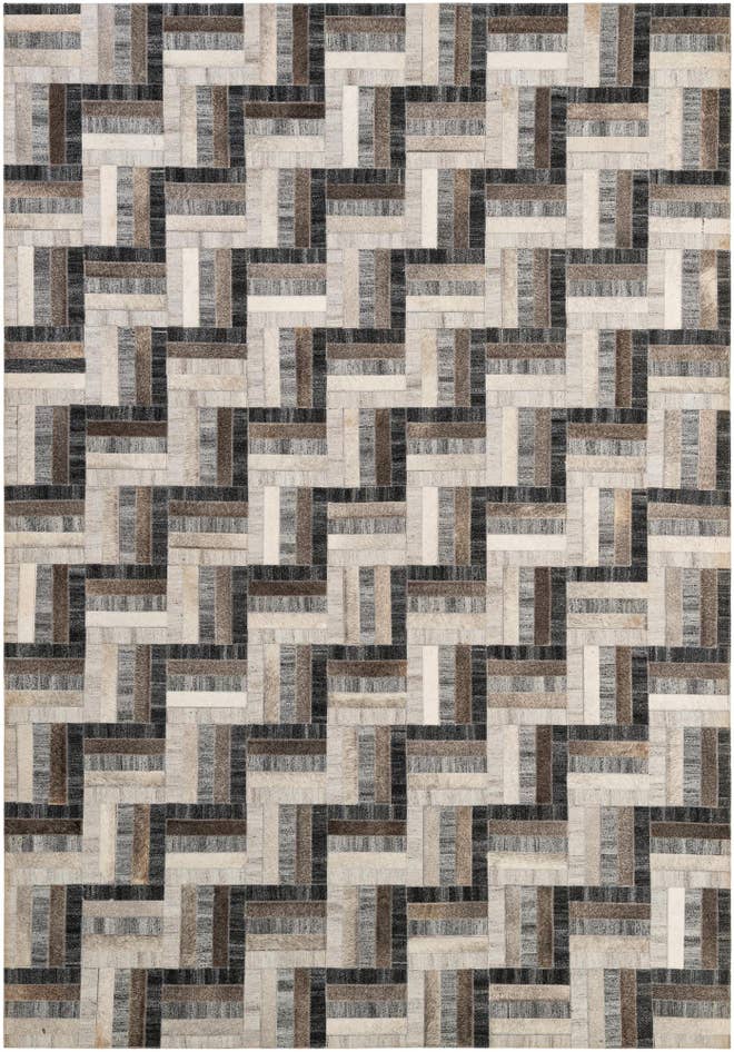 Detail image of 5' 3 x 7' 5 Cowhide - Patchwork Rug