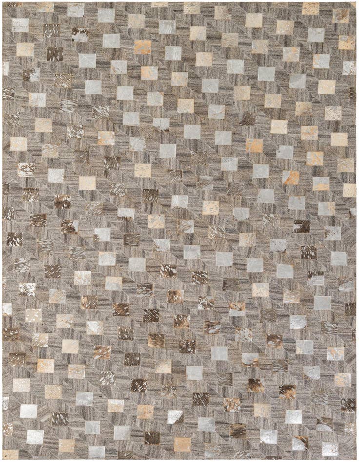 Detail image of 5' 2 x 7' 11 Cowhide - Patchwork Rug