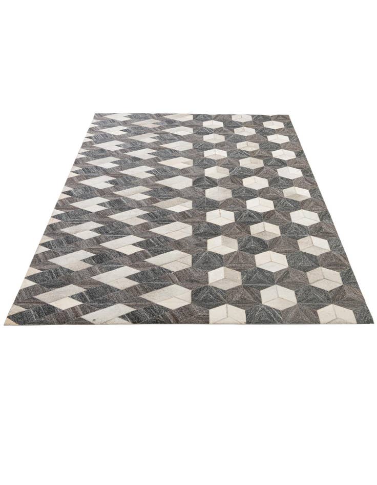 Detail image of 5' 3 x 8' Cowhide - Patchwork Rug