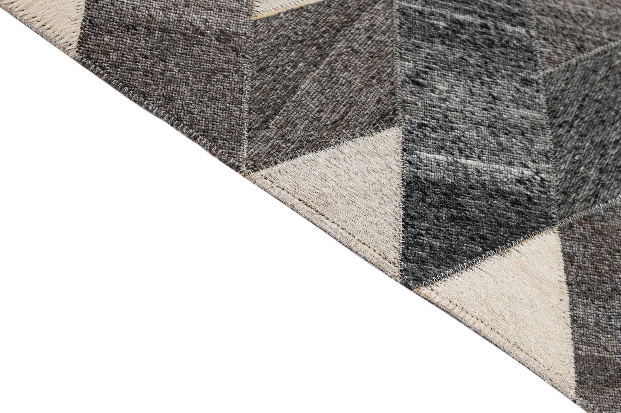 5' 3 x 8' Cowhide - Patchwork Rug