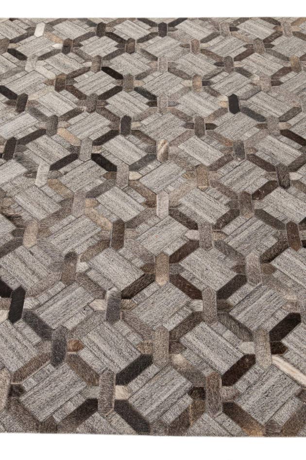 Detail image of 5' 3 x 8' 1 Cowhide - Patchwork Rug