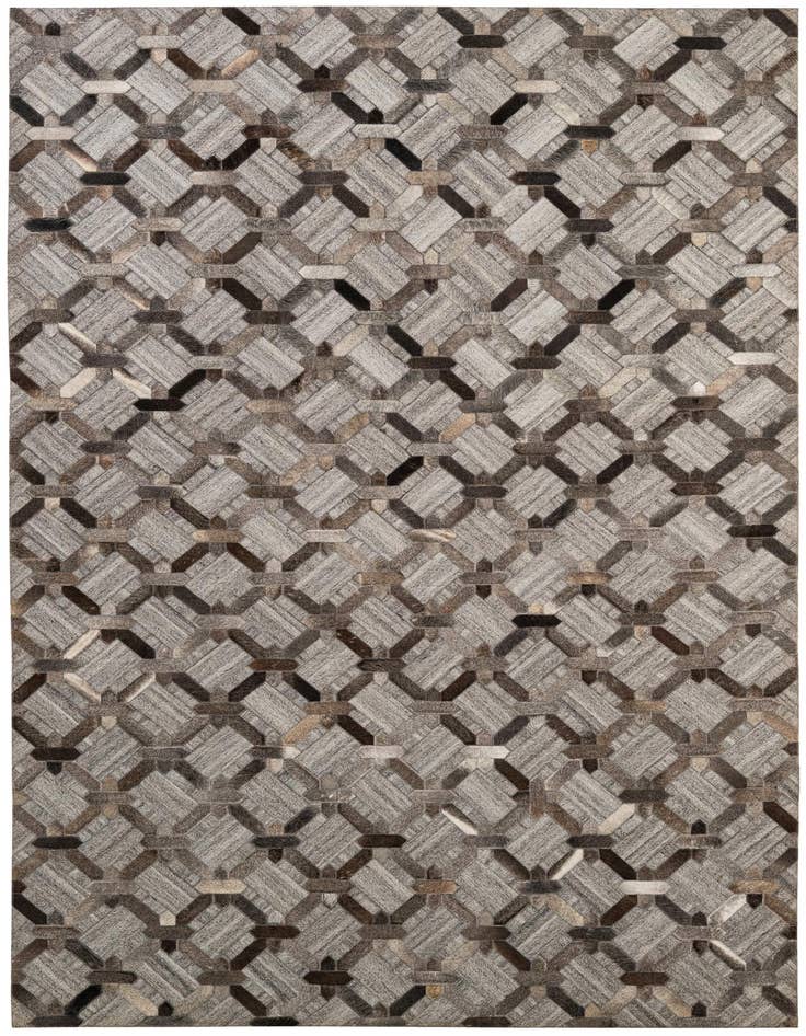 Detail image of 5' 3 x 8' 1 Cowhide - Patchwork Rug