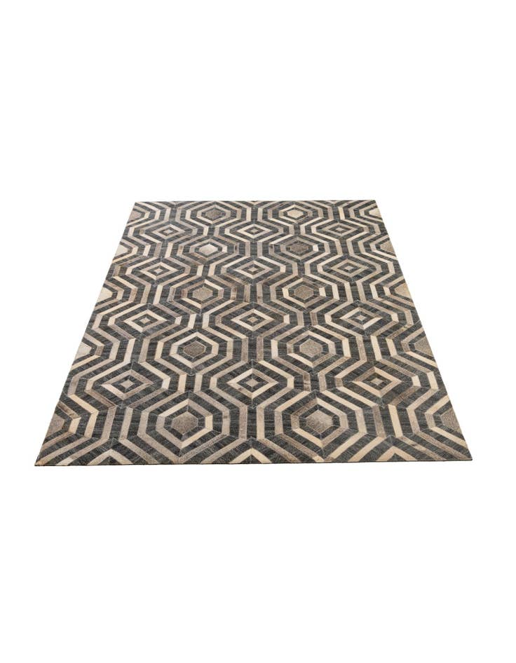 Detail image of 5' 1 x 8' Cowhide - Patchwork Rug