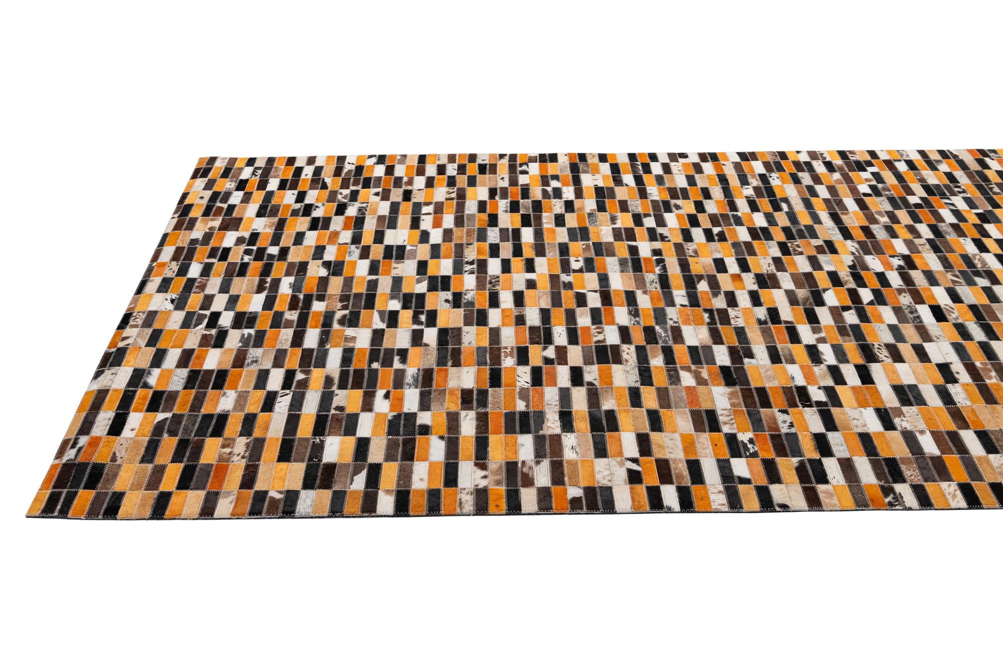 4' 11 x 7' 10 Cowhide - Patchwork Rug