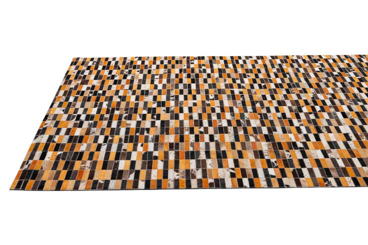 Detail image of 4' 11 x 7' 10 Cowhide - Patchwork Rug