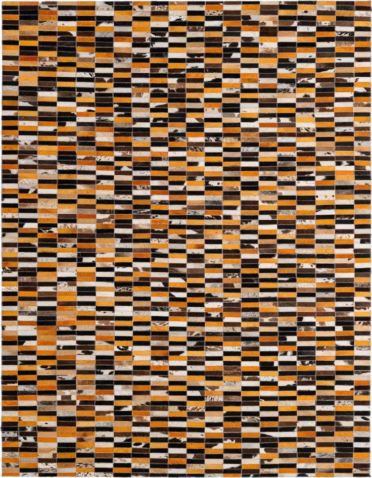 Detail image of 4' 11 x 7' 10 Cowhide - Patchwork Rug