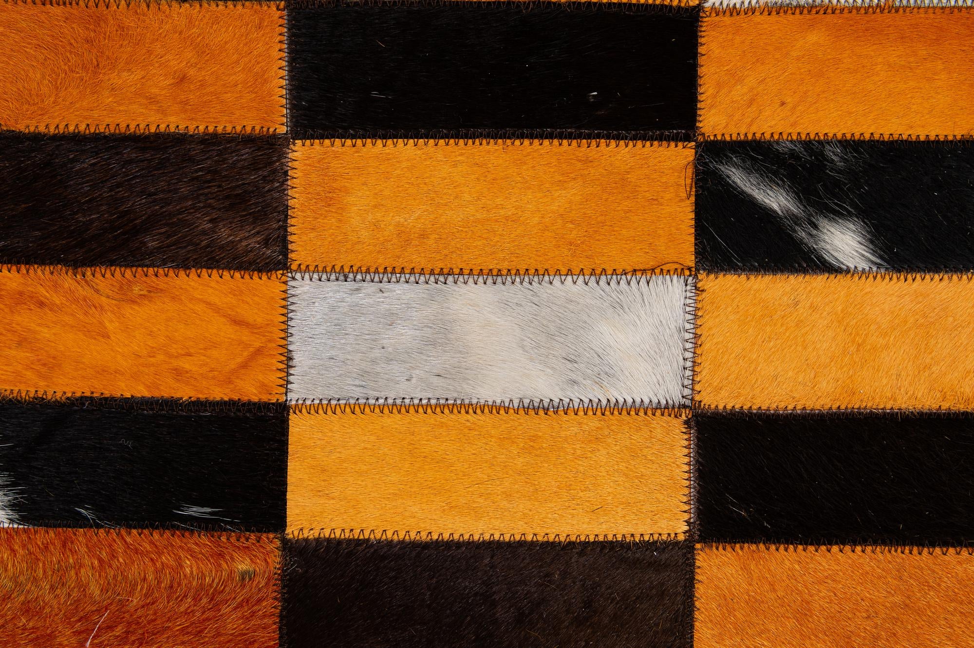 5' 1 x 8' Cowhide - Patchwork Rug