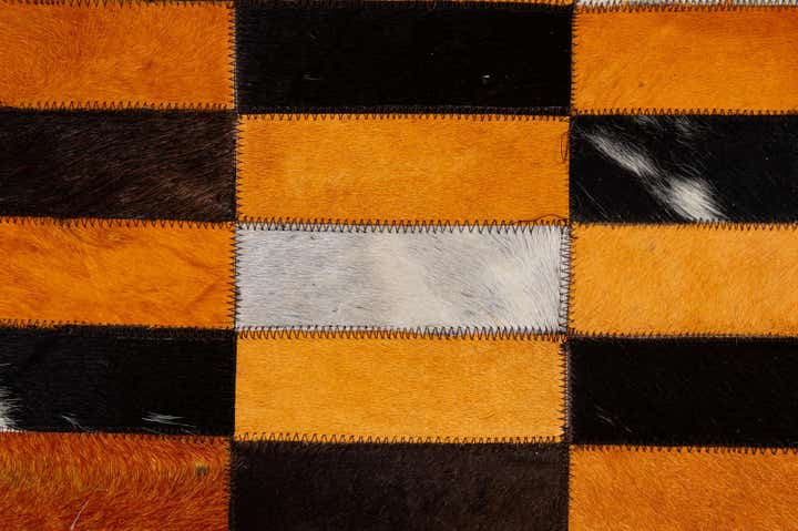5' 1 x 8' Cowhide - Patchwork Rug