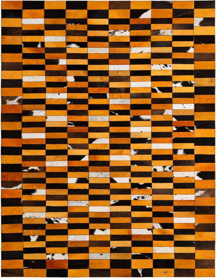 Detail image of 5' 1 x 8' Cowhide - Patchwork Rug