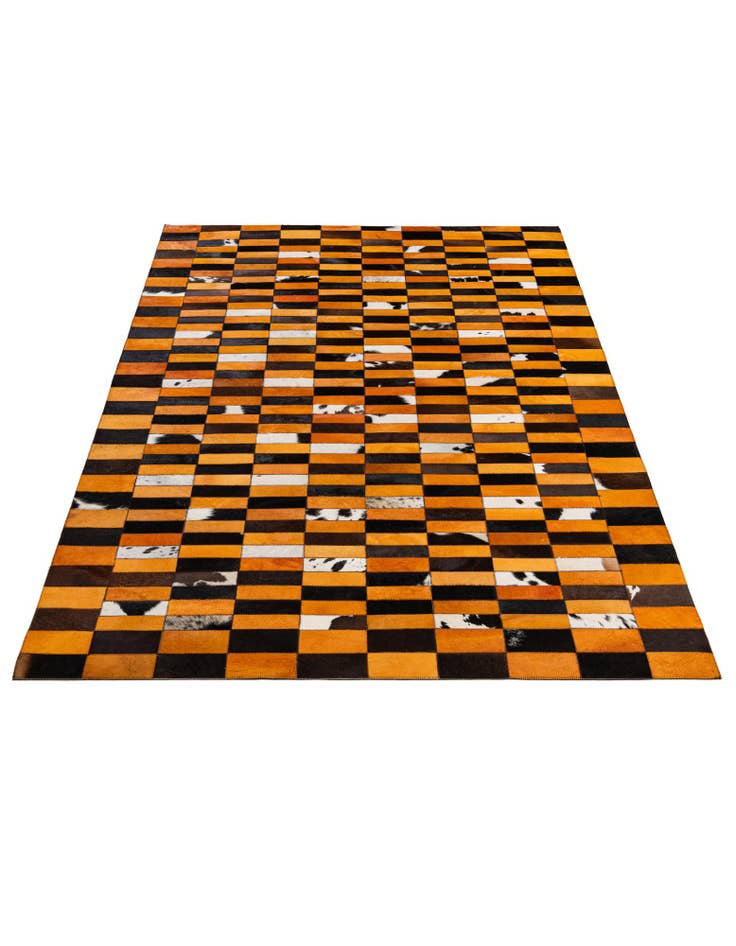 Detail image of 5' 1 x 7' 11 Cowhide - Patchwork Rug