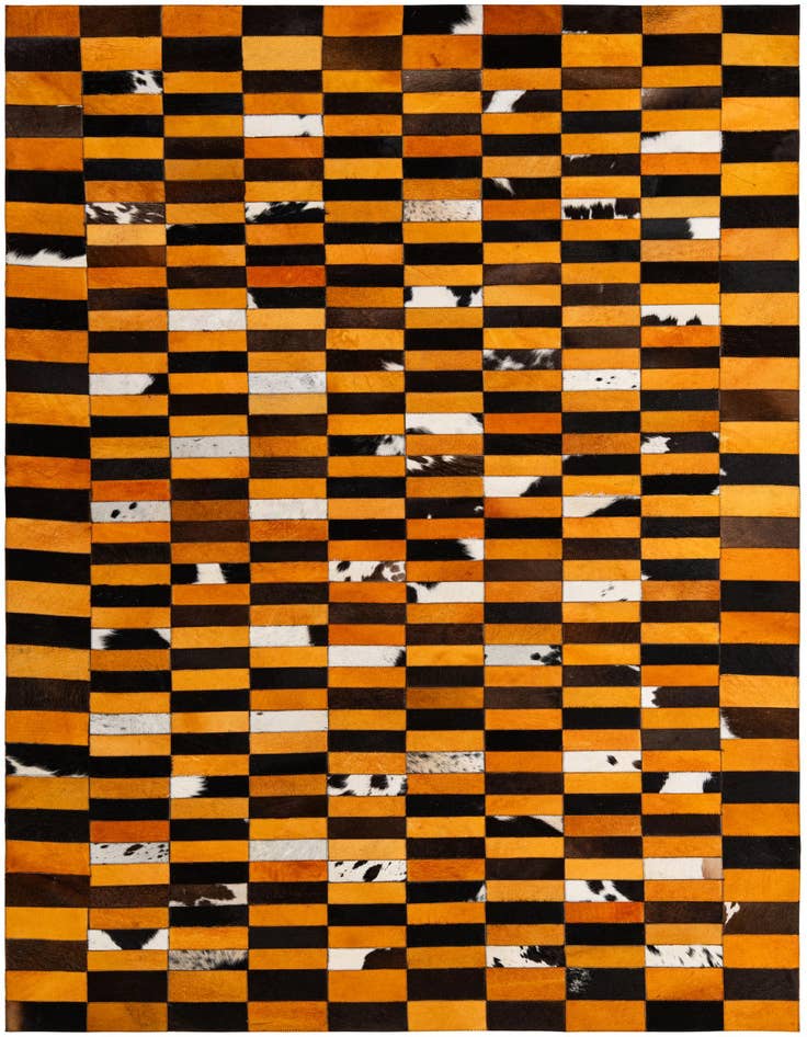 Detail image of 5' 1 x 7' 11 Cowhide - Patchwork Rug