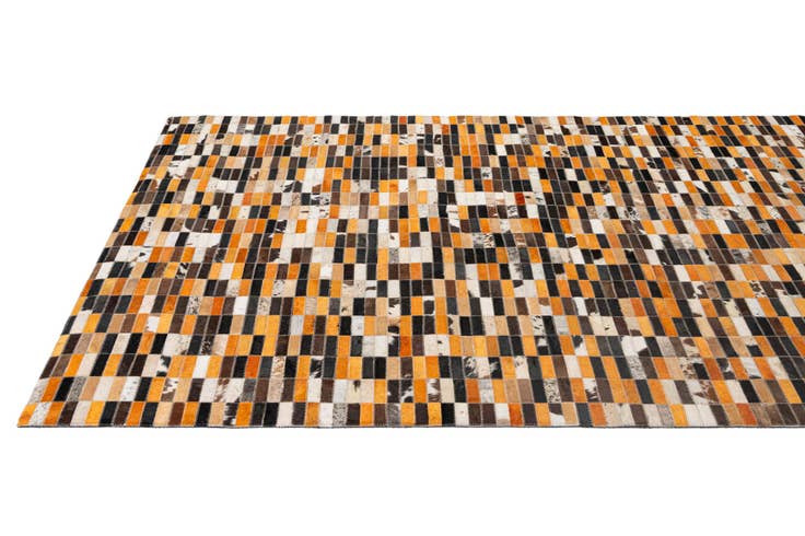 Detail image of 4' 11 x 7' 9 Cowhide - Patchwork Rug