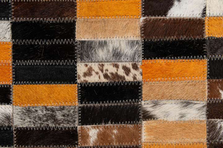 4' 11 x 7' 9 Cowhide - Patchwork Rug