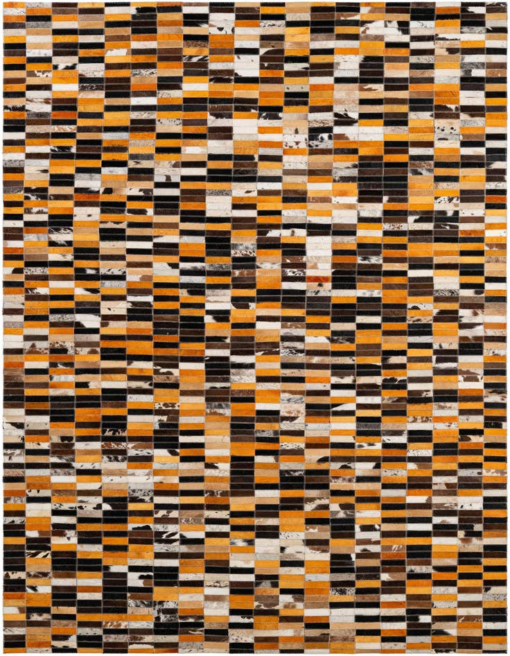 Detail image of 4' 11 x 7' 9 Cowhide - Patchwork Rug