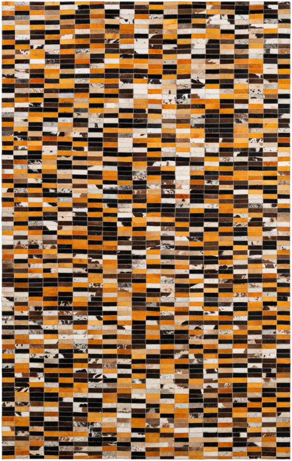 Detail image of 4' 11 x 7' 9 Cowhide - Patchwork Rug