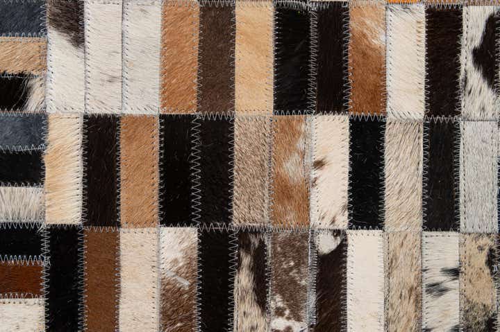 5' 1 x 7' Cowhide - Patchwork Rug