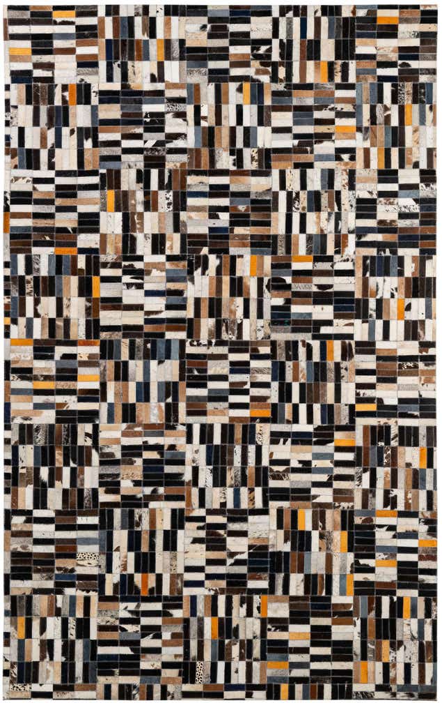 5' 1 x 7' Cowhide - Patchwork Rug