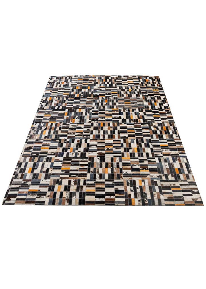 5' 1 x 8' 2 Cowhide - Patchwork Rug