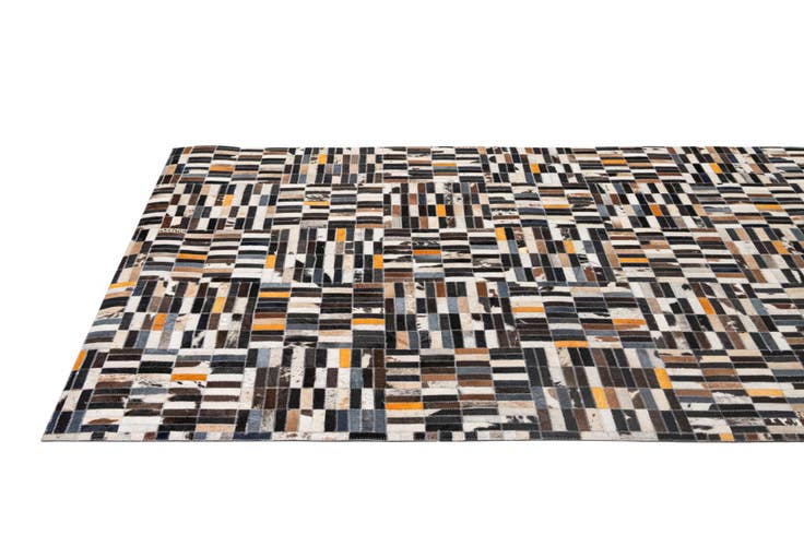 Detail image of 5' 1 x 8' 2 Cowhide - Patchwork Rug