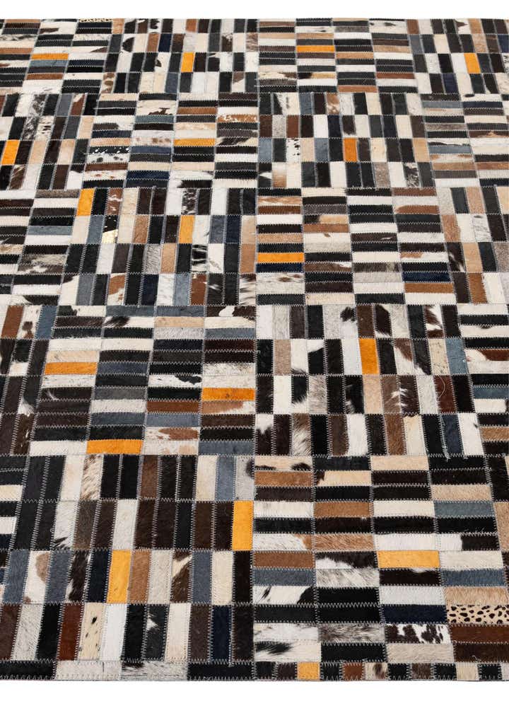 5' 1 x 8' 2 Cowhide - Patchwork Rug