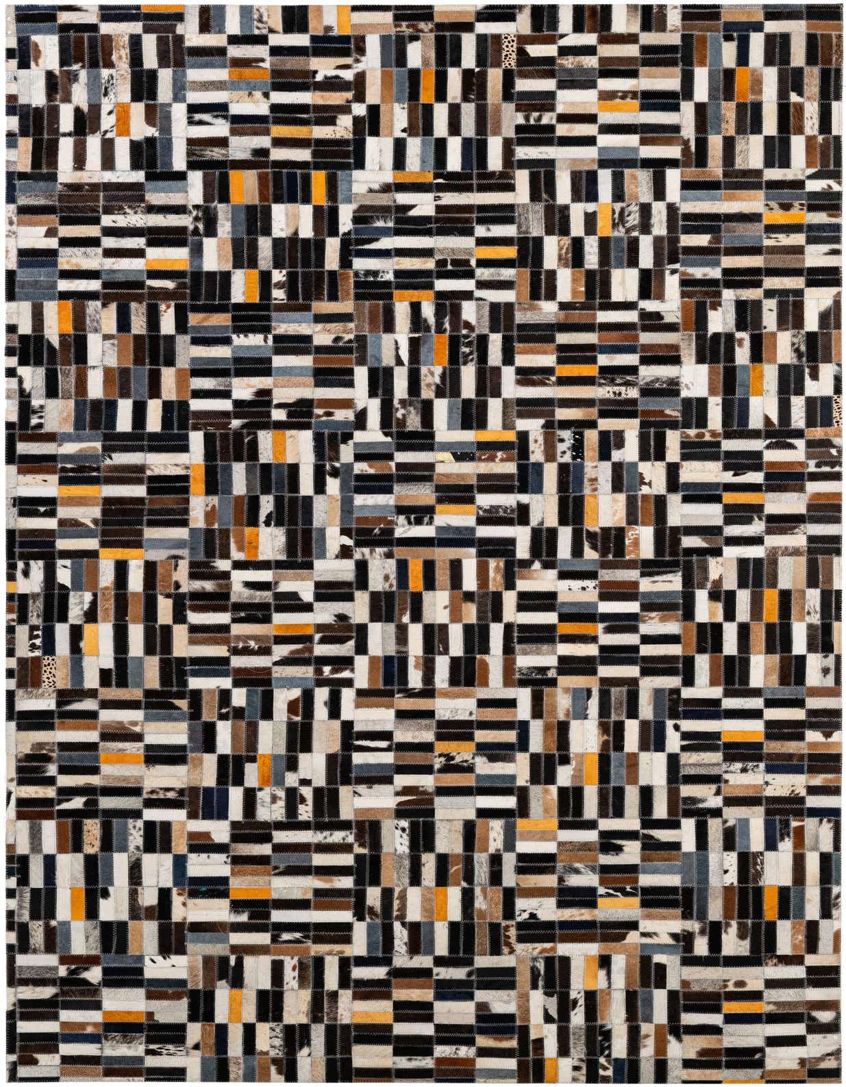 5' 1 x 8' 2 Cowhide - Patchwork Rug
