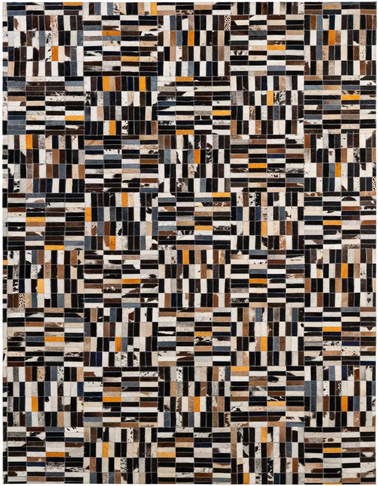 Detail image of 5' 1 x 8' 2 Cowhide - Patchwork Rug