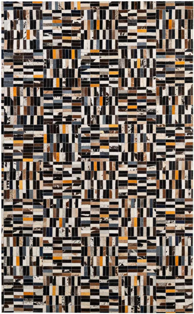 5' 1 x 8' 2 Cowhide - Patchwork Rug