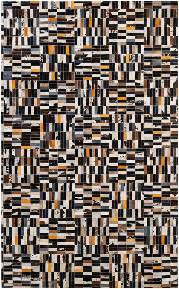 Detail image of 5' 1 x 8' 2 Cowhide - Patchwork Rug