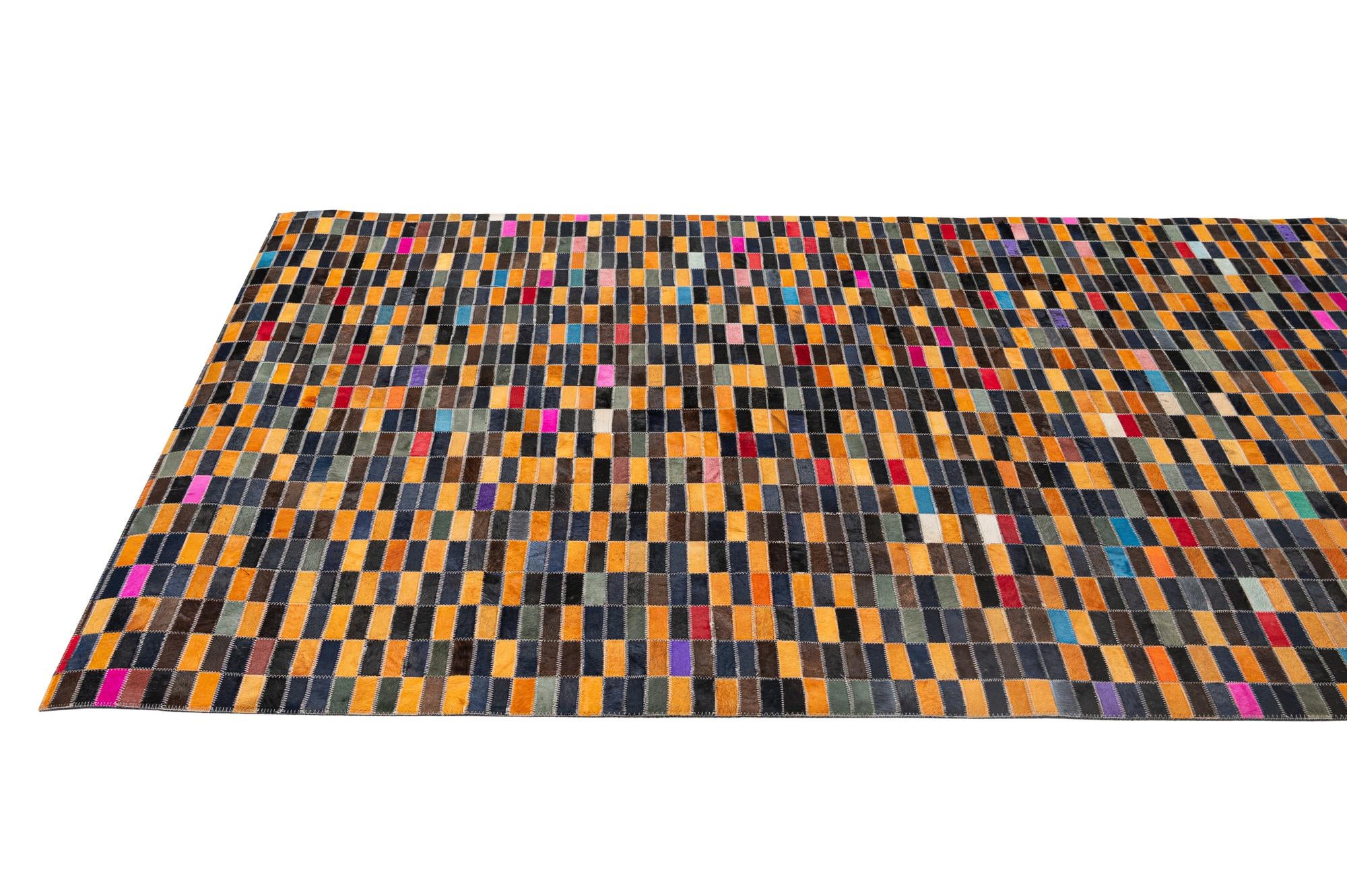 5' 1 x 7' 11 Cowhide - Patchwork Rug