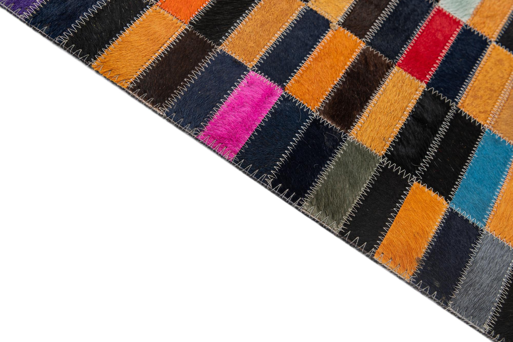5' 1 x 7' 11 Cowhide - Patchwork Rug