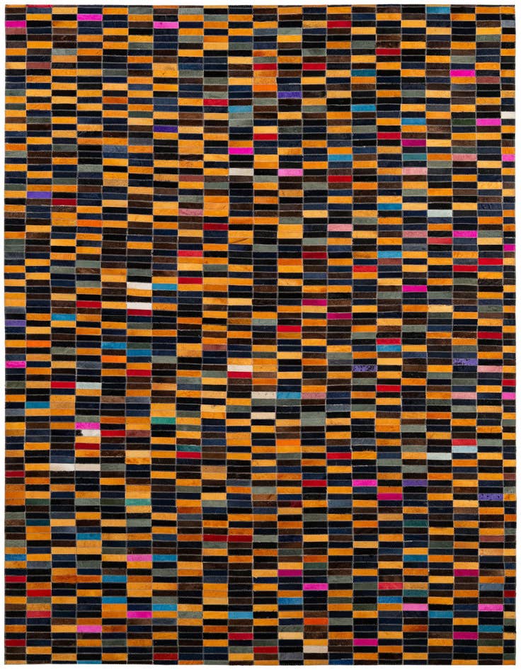 Detail image of 5' 1 x 7' 11 Cowhide - Patchwork Rug