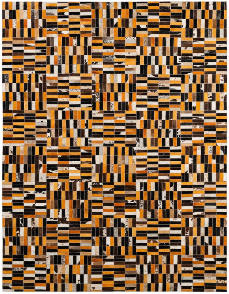 Detail image of 5' x 7' 11 Cowhide - Patchwork Rug