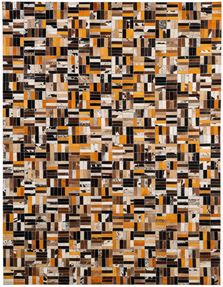 Detail image of 5' x 8' 1 Cowhide - Patchwork Rug