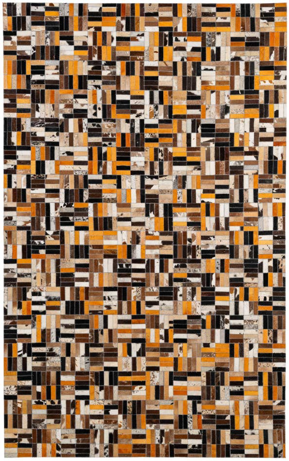 Detail image of 5' x 8' 1 Cowhide - Patchwork Rug