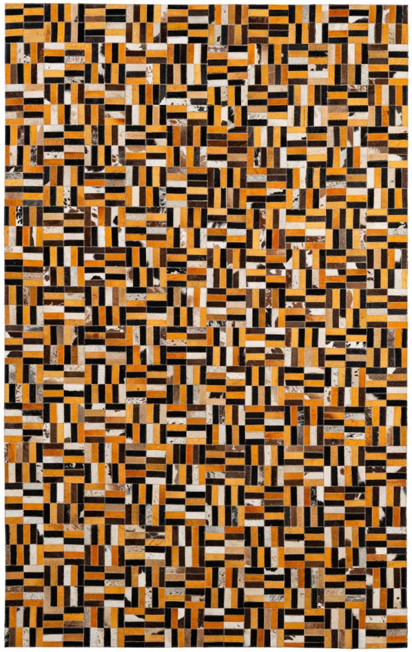Detail image of 5' x 7' 11 Cowhide - Patchwork Rug