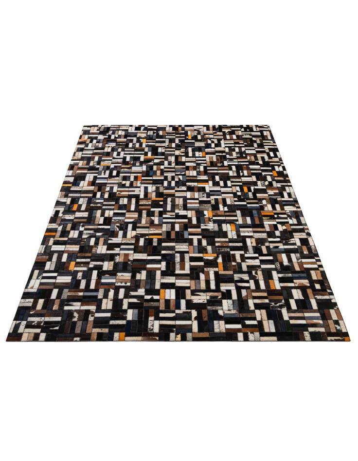 Detail image of 5' 1 x 8' 1 Cowhide - Patchwork Rug