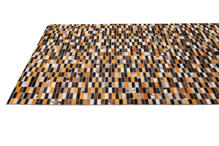 Detail image of 5' 2 x 8' 1 Cowhide - Patchwork Rug