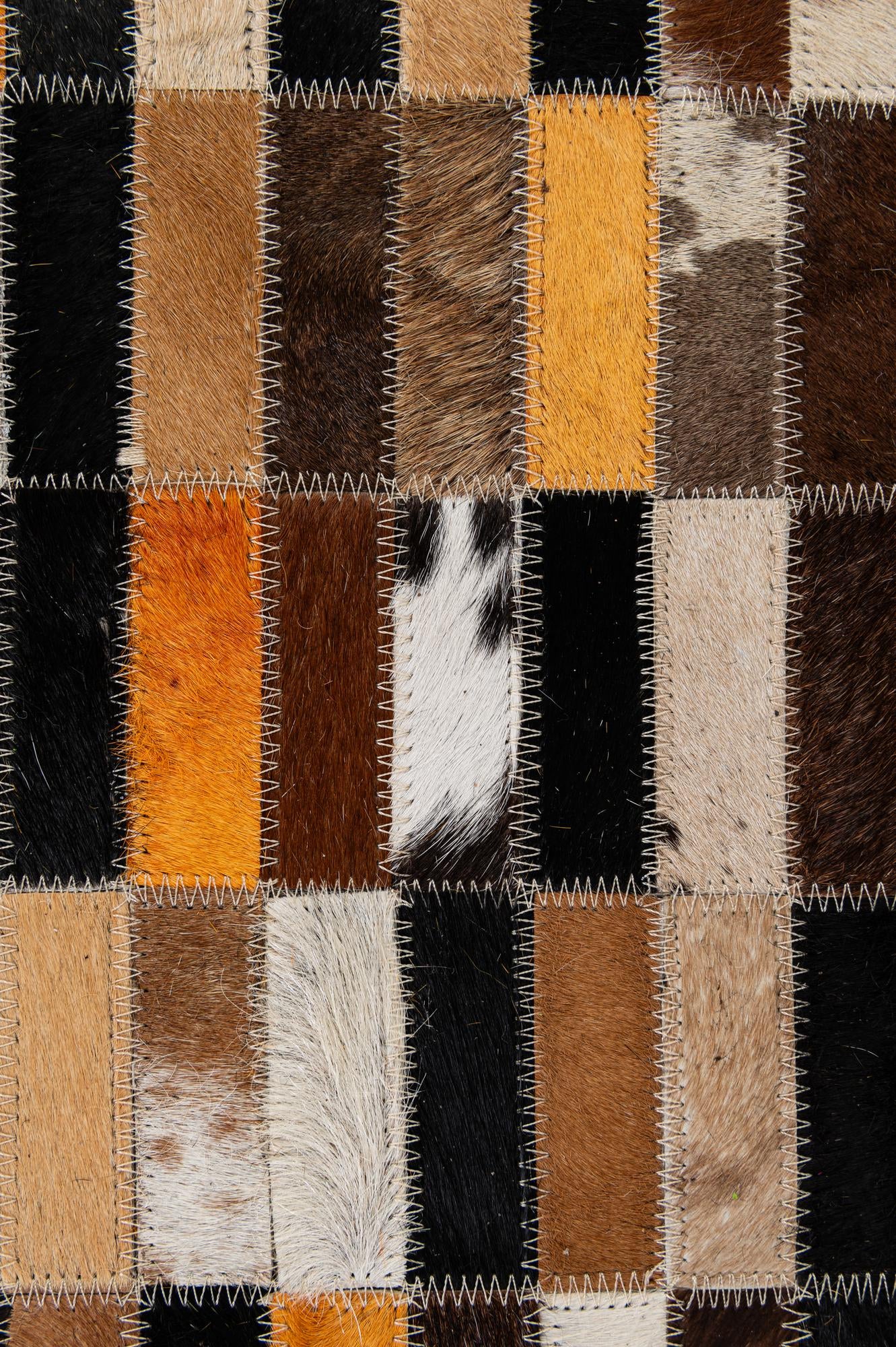 5' 2 x 8' 1 Cowhide - Patchwork Rug