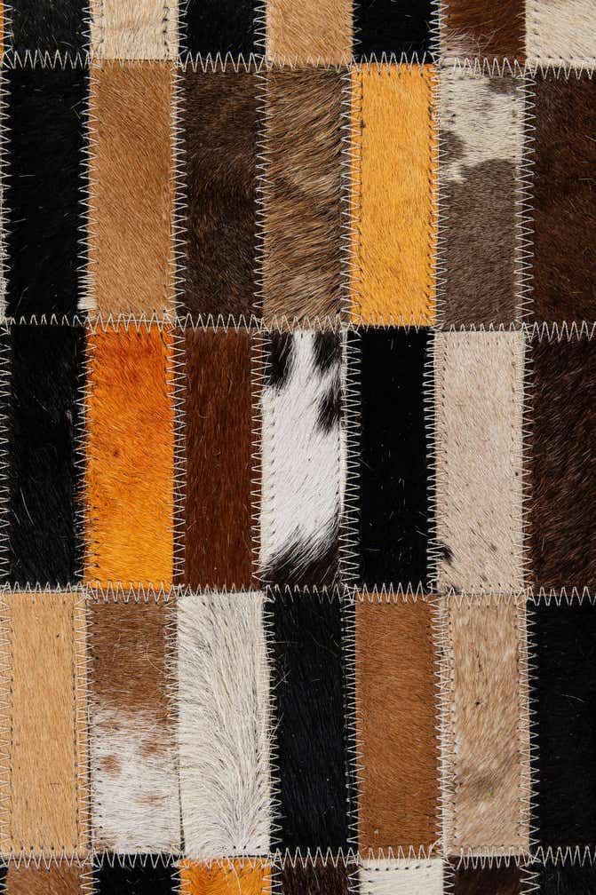 5' 2 x 8' 1 Cowhide - Patchwork Rug