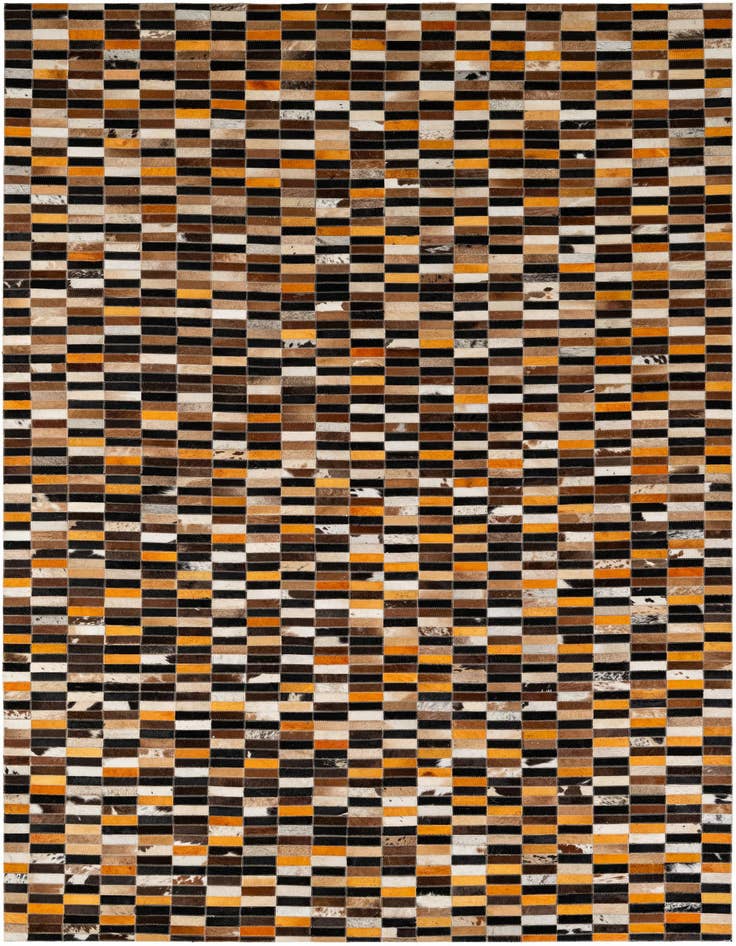 Detail image of 5' 2 x 8' 1 Cowhide - Patchwork Rug