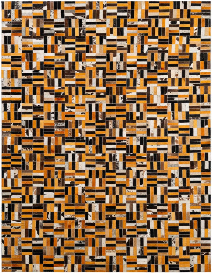 Detail image of 5' x 7' 11 Cowhide - Patchwork Rug