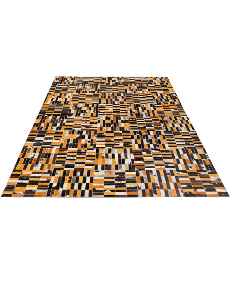 Detail image of 5' x 7' 11 Cowhide - Patchwork Rug