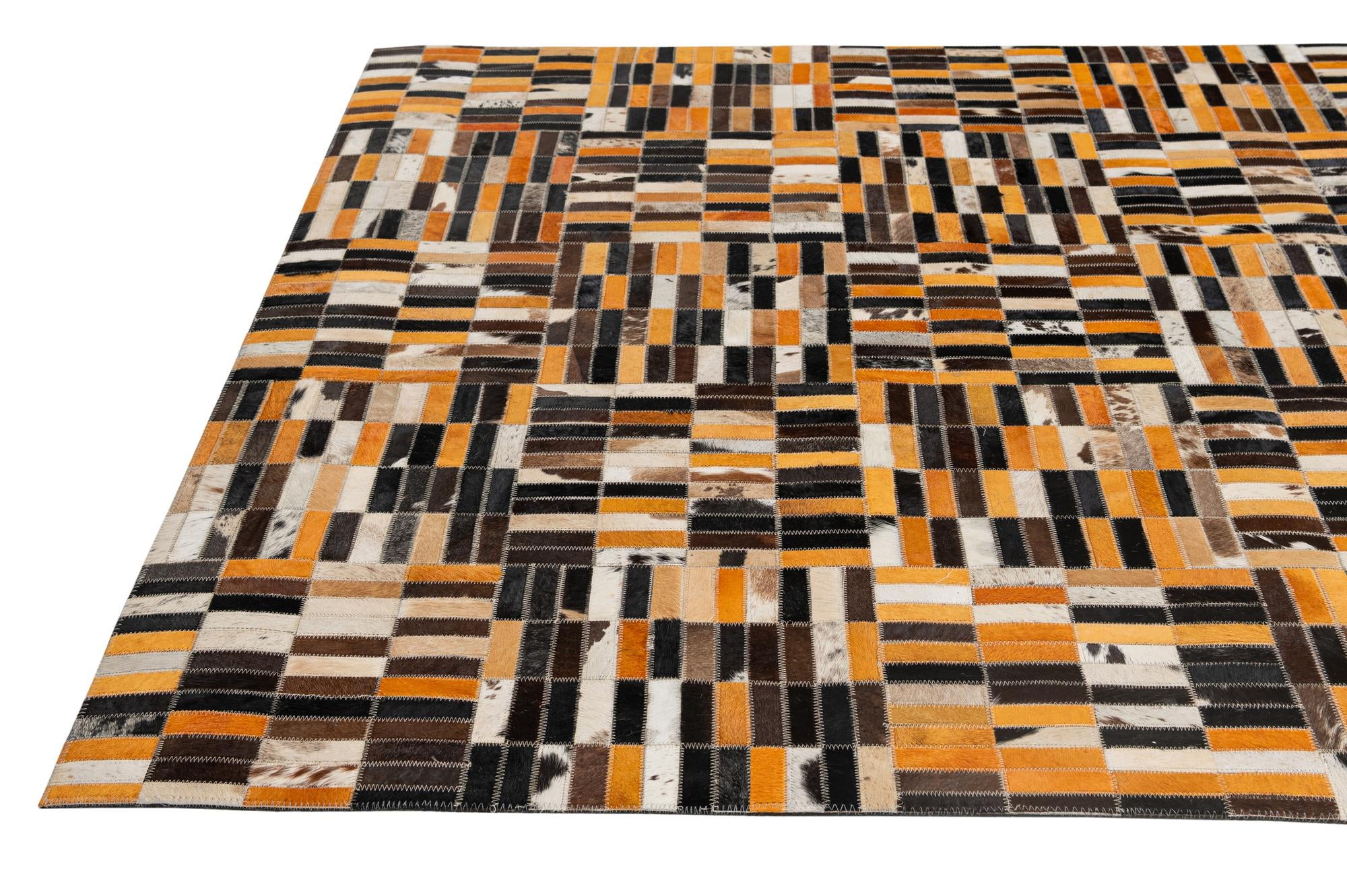 5' x 7' 11 Cowhide - Patchwork Rug