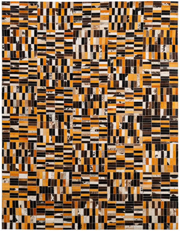 Detail image of 5' x 7' 11 Cowhide - Patchwork Rug